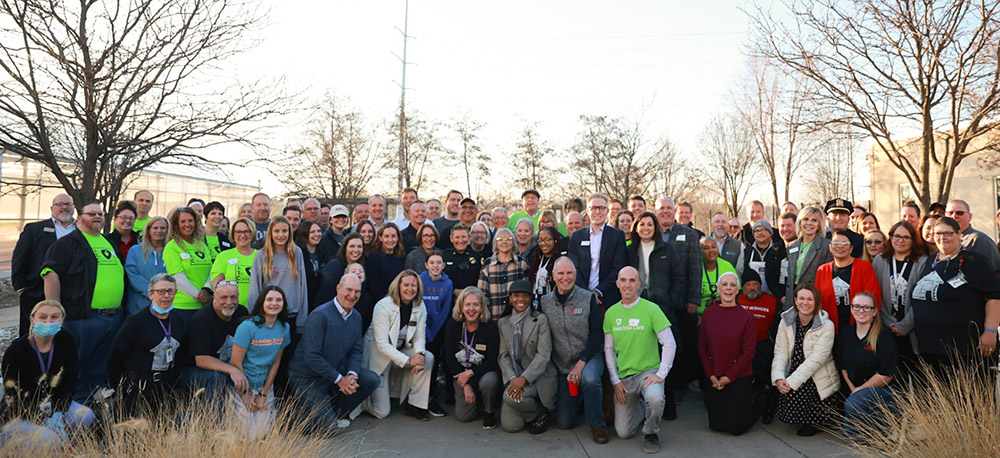 group photo at partnership announcement